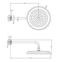 Душевая программа Верхний душ хром 