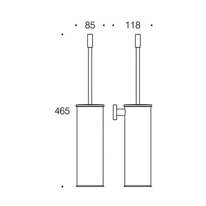 Аксессуары для ванной Ерш для унитаза, подвесной, цвет хром 
