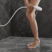 Комплектующие Ручной душ 130 мм, 3 типа струи, кнопка Select, белый 