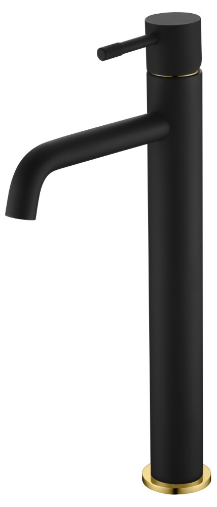 Смесители Смеситель для умывальника высокий, Черный Золото 