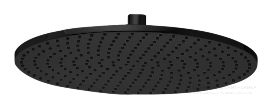 Верхний душ из латуни Wellness D=300 мм круглый, цвет чёрный матовый