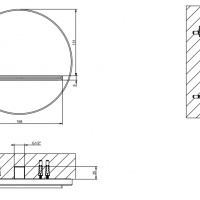 Комплектующие Настенный каскадный излив черный матовый 