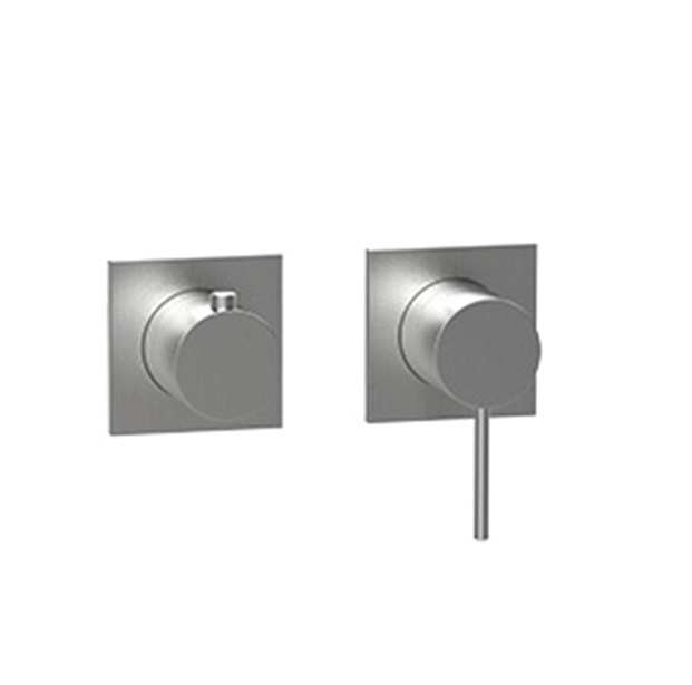 Смесители Смеситель для ванны на 2 или 3 потребителя, внешняя часть, нержавеющая сталь шлифованная 