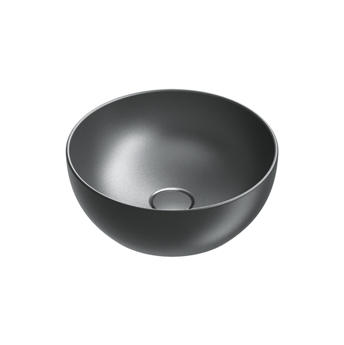 Раковины Раковина 40 h15 накладная, без отверстий под смеситель, покрытие Cataglaze+, цвет черный матовый 
