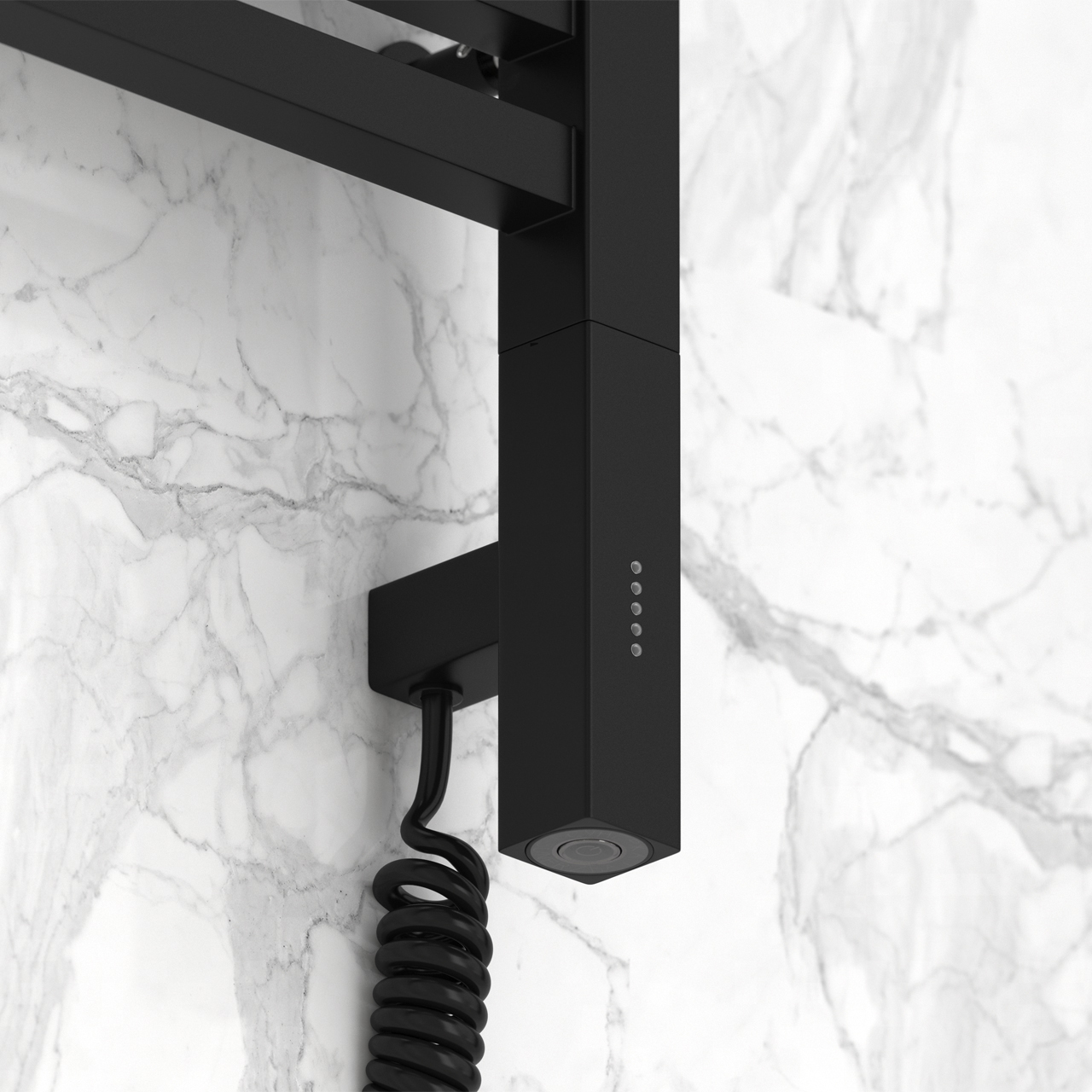 Полотенцесушители Полотенцесушитель электрический 800х400 / МЭМ левый (Матовый чёрный) 