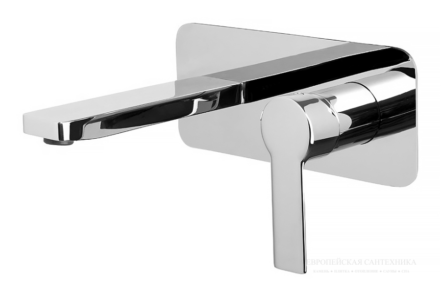 Смесители Смеситель для раковины Mast, встраиваемый, для настенного монтажа, излив 200 мм, внешняя часть, цвет хром 
