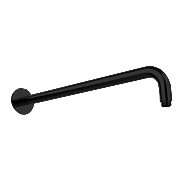 Комплектующие Держатель верхнего душа настенный L42 см с круглым отражателем, цвет черный матовый 