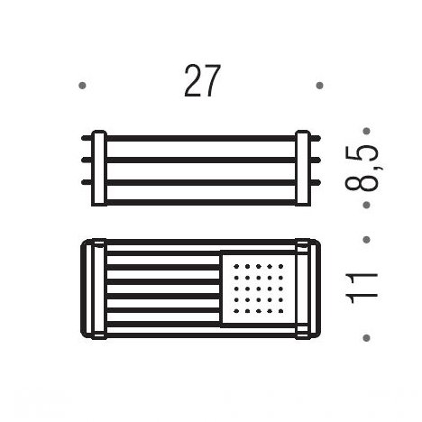 Аксессуары для ванной Полочка металлическая, цвет хром 