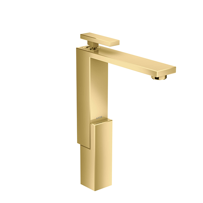 Смесители Смеситель для раковины, на 1 отверстие, с донным клапаном push/open, излив 180 мм, цвет золото 