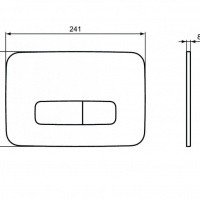 Системы инсталляции Oleas Накладная панель для унитаза, матовый хром 