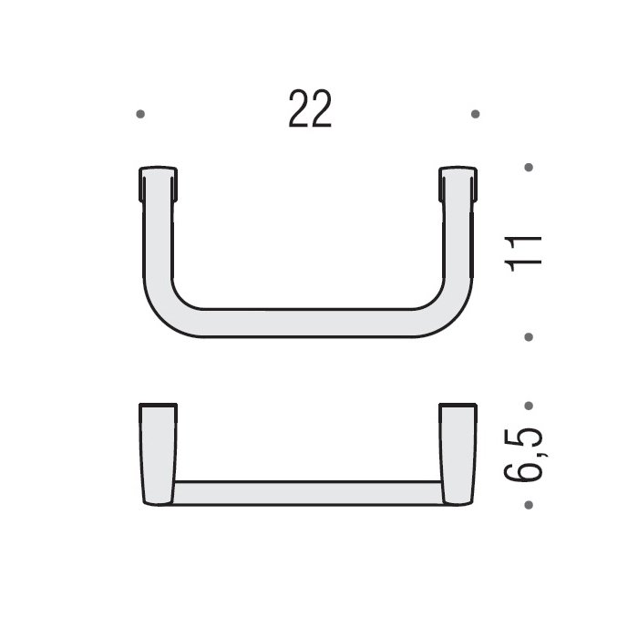 Аксессуары для ванной Полотенцедержатель 22х11 см, цвет хром 