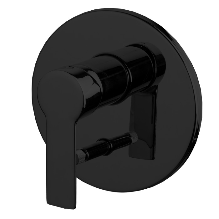 Смесители Смеситель для душа, встраиваемый, с переключателем на 2 потока, цвет чёрный матовый 