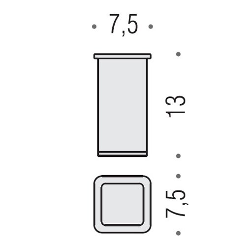 Аксессуары для ванной Стакан настольный, цвет хром/матовое стекло 