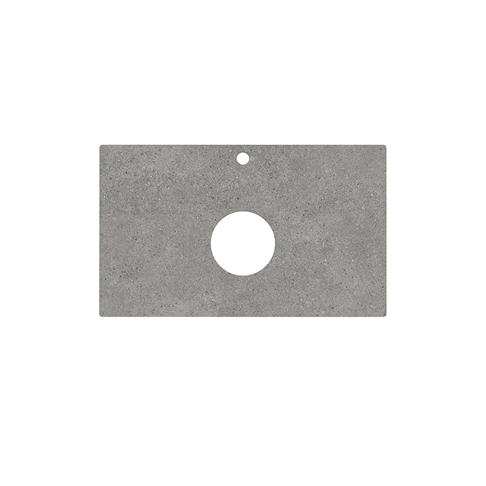 Мебель для ванной Столешница из керамогранита для накладных раковин Фондамента 80, серая 