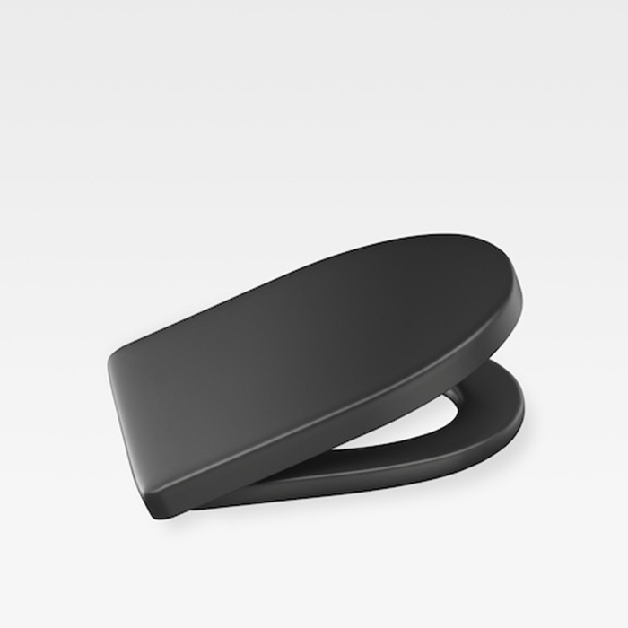 Island Сиденье для унитаза, с микролифтом, лакированное, цвет: nero