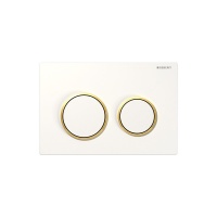 Системы инсталляции Omega 20 115.085.KK.1 Накладная панель для унитаза (Белый | Золото) 