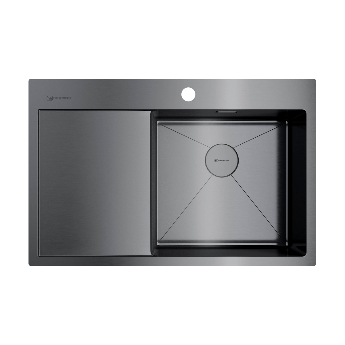 Кухонные мойки Кухонная мойка 780x510x200 Akisame 78-R-GM нержавеющая сталь/вороненая сталь 