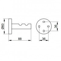 Аксессуары для ванной Крючок для полотенца двойной 
