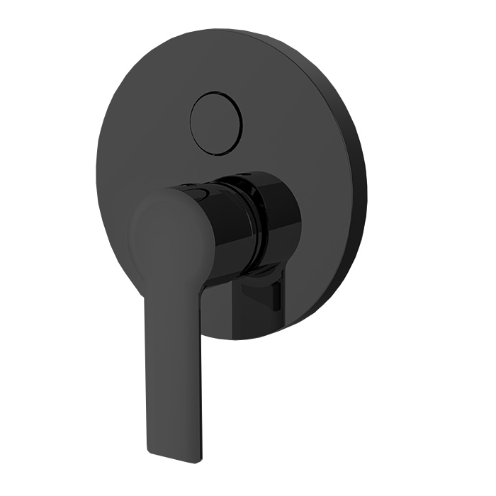 Смесители Смеситель для душа, встраиваемый, с переключателем на 2 потока, цвет чёрный матовый 