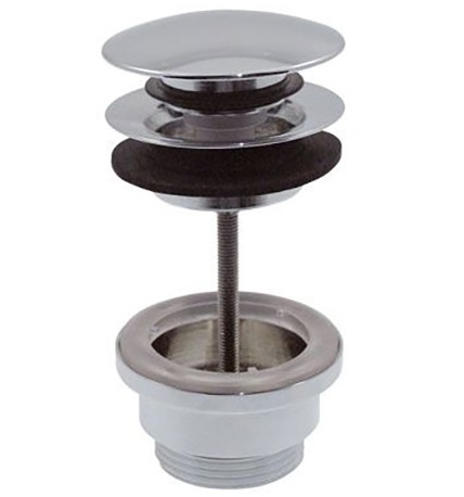 Комплектующие Выпуск для раковины с переливом и без перелива, хром 