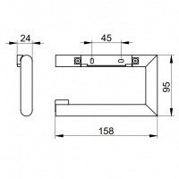 Аксессуары для ванной Держатель для туалетной бумаги (чёрный матовый) 