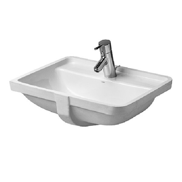 Раковины Раковина встраиваемая снизу 490х365 мм с 1 отверстием под смеситель, с переливом, цвет белый 