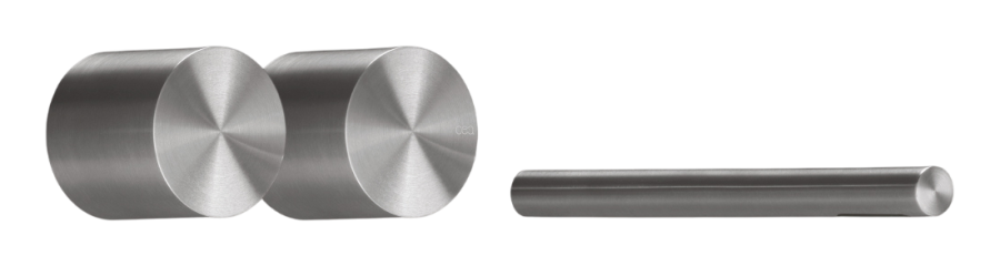 Смесители Смеситель для раковины Opus, настенный, на 3 отверстия, излив L. 230 мм, внешняя часть, сталь, цвет Black Diamond полированный 