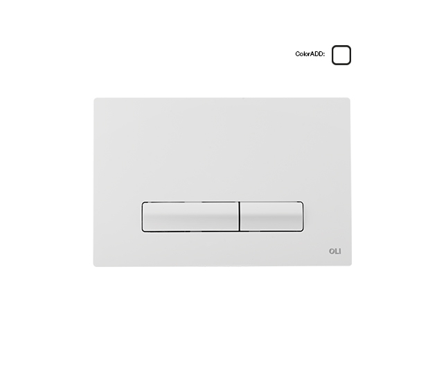 Системы инсталляции Панель механическая двойная GLAM, пластик, белый 