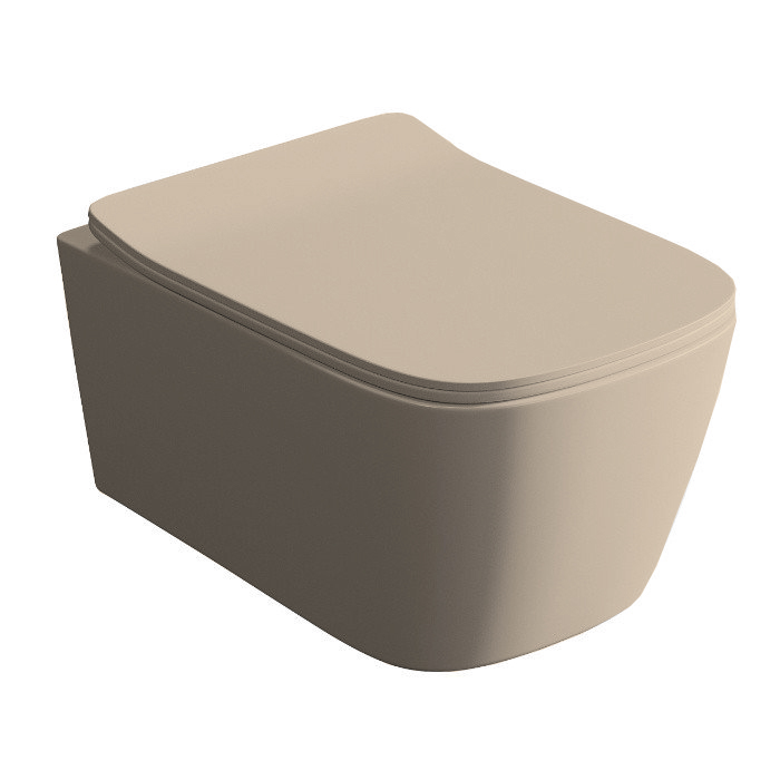 Унитаз подвесной Reel 36х52 см, цвет sand/покрытие Saniglaze