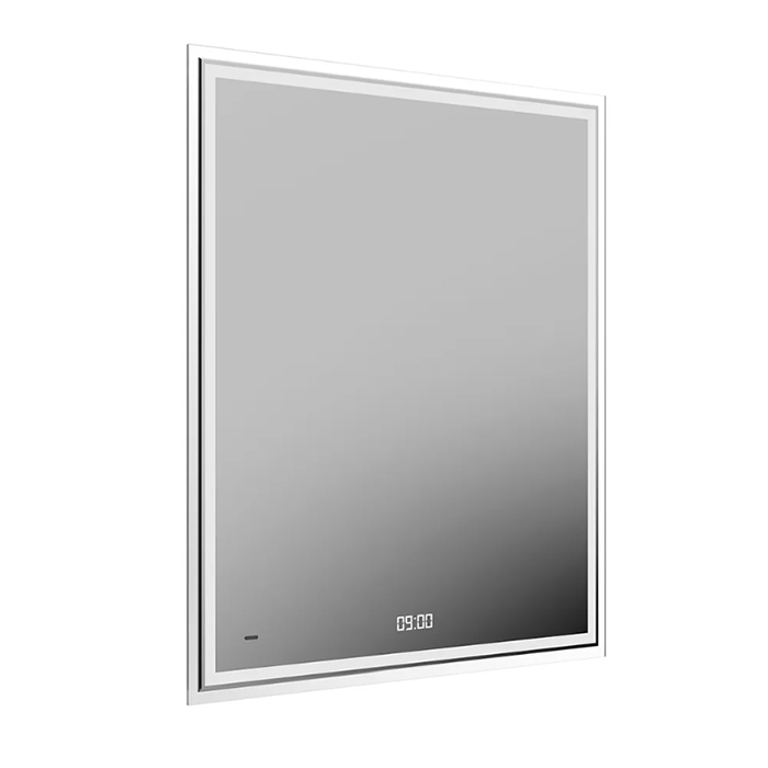 Мебель для ванной Зеркало c LED 70 с подсветкой, с функцией антизапотевание, белый глянцевый 