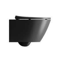 Унитазы Унитаз подвесной, безободковый (чёрный матовый) 