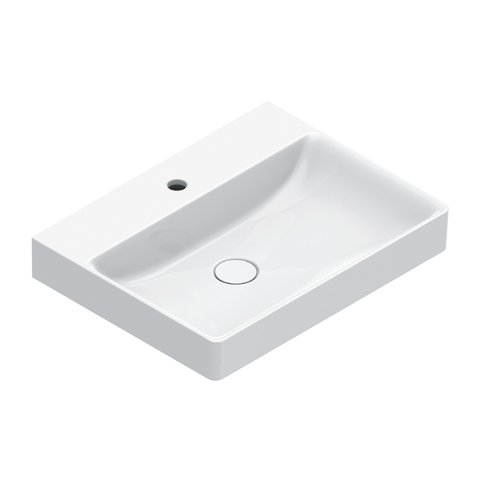 Раковины Раковина 60x47, с 1 отверстием под смеситель, покрытие Cataglaze+, цвет белый глянцевый 