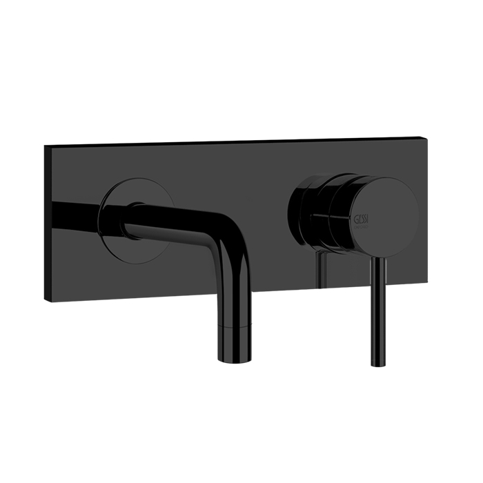 Смесители Gessi Emporio Via tortona Bнешняя часть для настенного смесителя с коротким изливом, без донного клапана, цвет: Black XL 