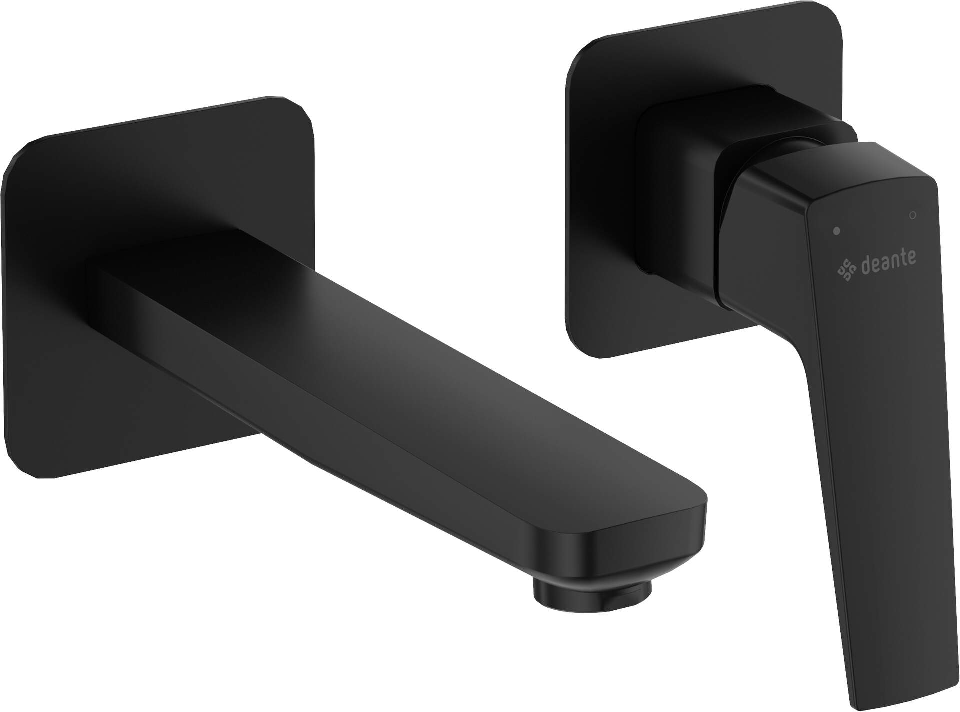 Смесители Смеситель для раковины настенный с внутр.частью (черный) 