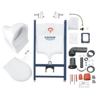 Унитазы Solido Compact 39116000 Система инсталляции в комплекте с подвесным унитазом и клавишей смыва (белый глянцевый | клавиша белая) 