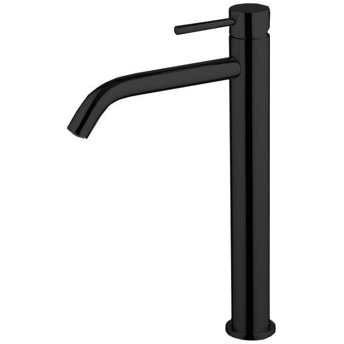 Смесители Смеситель для раковины, на 1 отверстие, высокий, XS, с донным клапаном, цвет чёрный матовый 