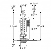 Механизмы смыва для унитазов Impuls Type 290 282.303.21.2 Сливной механизм 