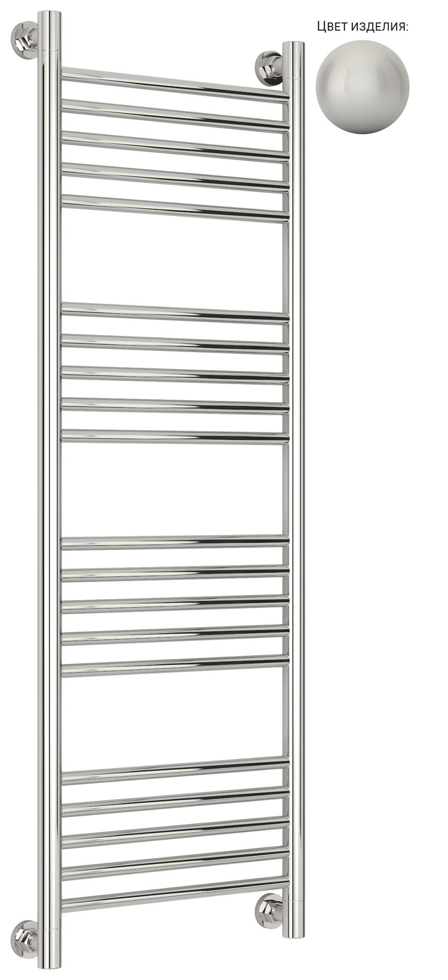 Полотенцесушители Полотенцесушитель 1200х400 (RAL 9006 Бело-алюминиевый) 