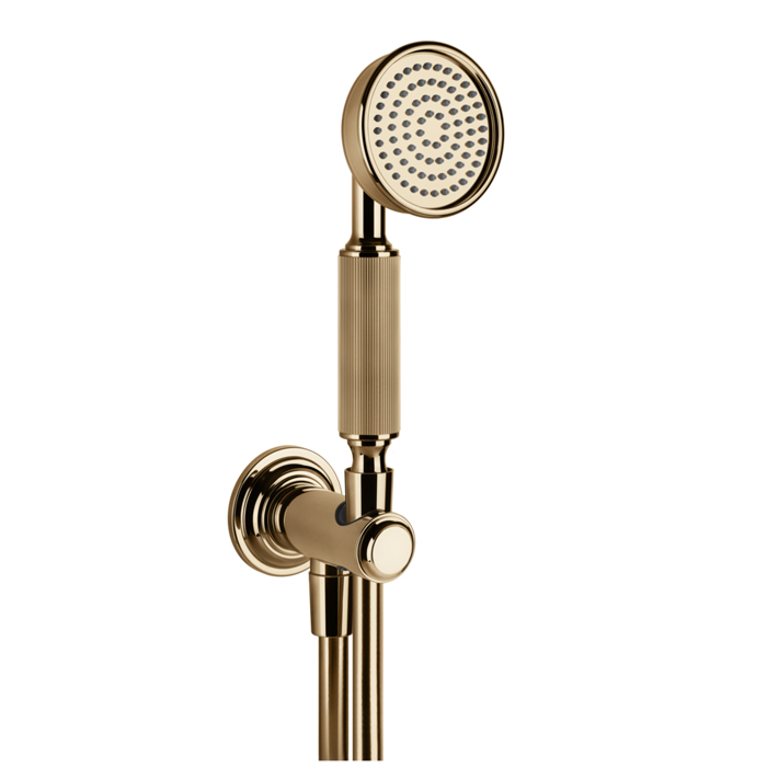 Душевая программа Комплект для душа с ручным душем, шлангом 1500 мм, держателем с подводом воды, цвет Warm Bronze PVD 