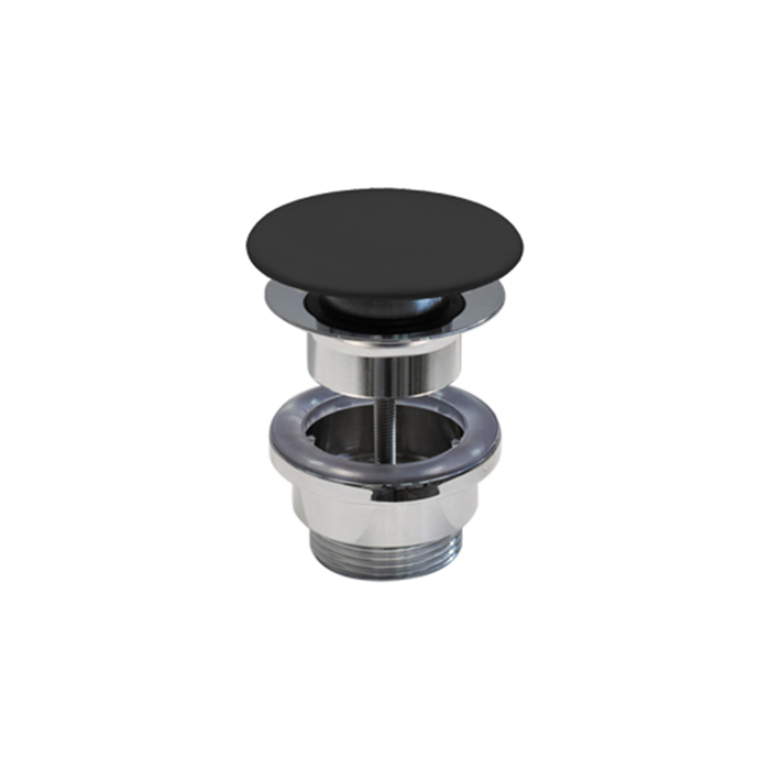 Слив для раковины без перелива, цвет черный матовый