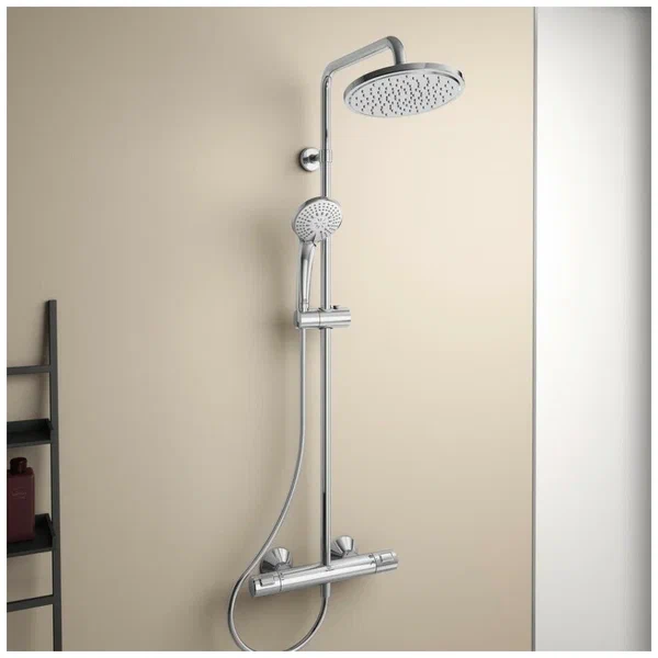 Душевая программа Душевая стойка, термостат, верхний душ 30см, руч.душ 13см, шланг 175см, цвет хром 