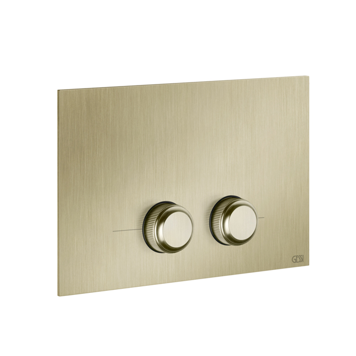 Клавиша смыва для унитаза двойная, для инсталляций Geberit Sigma8 и Sigma12, цвет Brushed Brass PVD