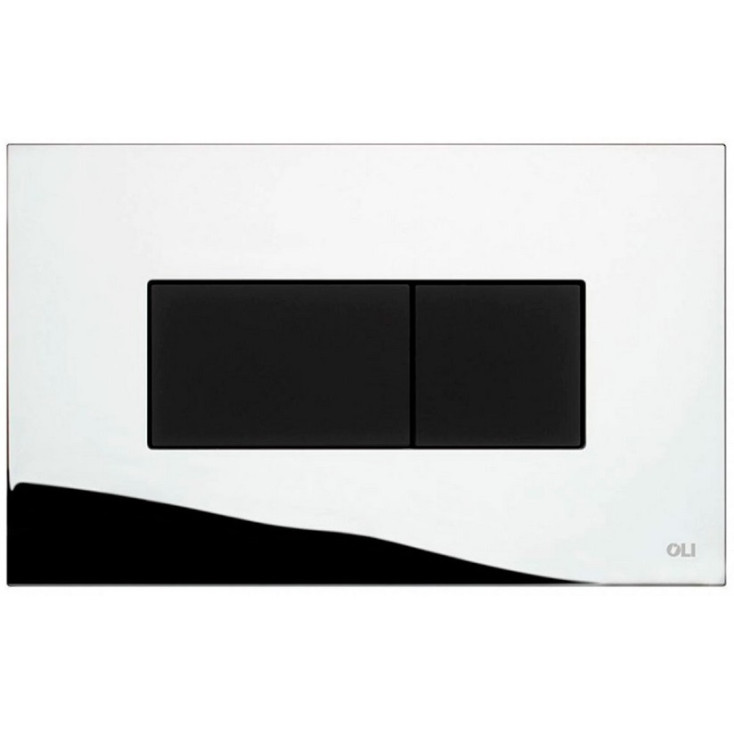 Системы инсталляции Панель KARISMA, двойной слив, хром, клавиши soft-touch черные 