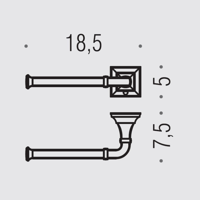 Аксессуары для ванной Держатель туалетной бумаги, подвесной, SX, цвет хром 