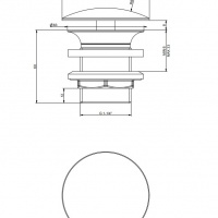 Комплектующие Gessi  Донный клапан свободного слива для раковины без перелива, цвет: хром 