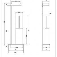 Аксессуары для ванной Стойка с держателем для туалетной бумаги и ершиком, напольная, хром 