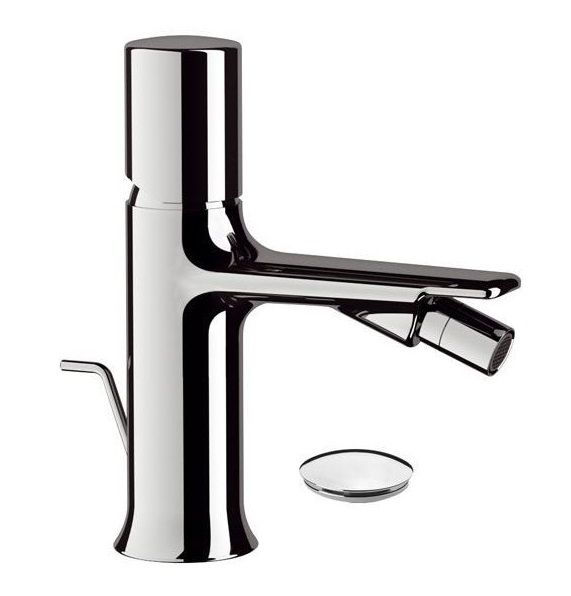 Однорычажный смеситель для биде с донным клапаном, цвет цвет графит