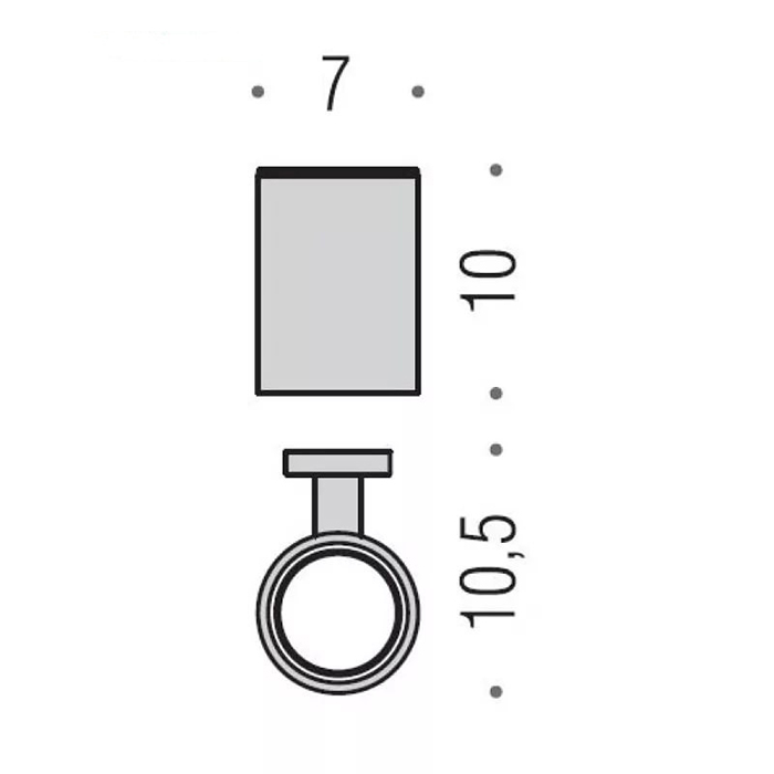 Аксессуары для ванной Стакан, подвесной, цвет PVD графит матовый 