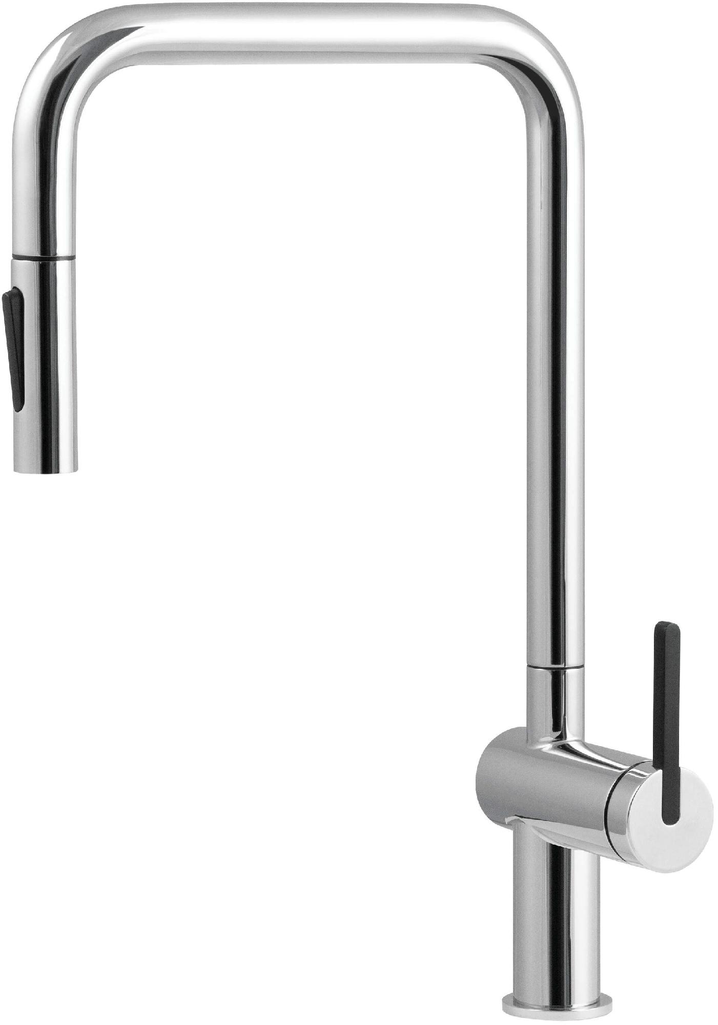 Смесители Смеситель для кухни с выдвижным U-изливом (хром) 