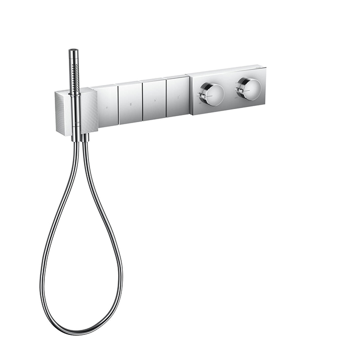 Смесители Смеситель для душа 610/100, встраиваемый, термостат, на 4 источника, с ручным душем, алмазная огранка, цвет хром 